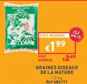 Trafic GRAINES OISEAUX DE LA NATURE offre