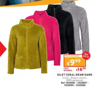 Trafic GILET CORAL DRAW DAME offre