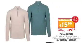 Trafic PULL HOMME offre