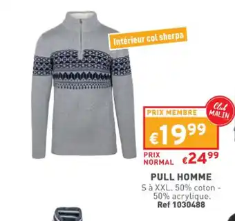 Trafic PULL HOMME offre