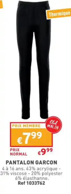 Trafic PANTALON GARCON offre