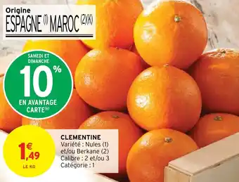 Intermarché Hyper CLEMENTINE offre