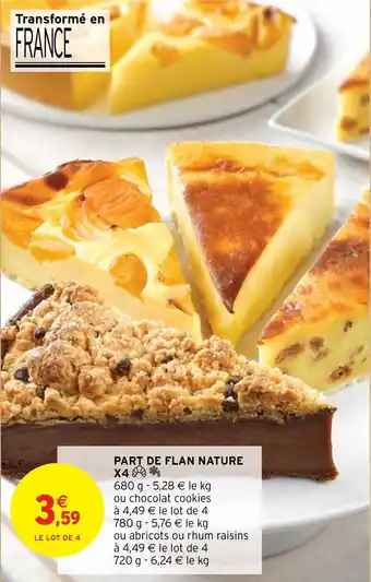 Intermarché Hyper PART DE FLAN NATURE X4* offre