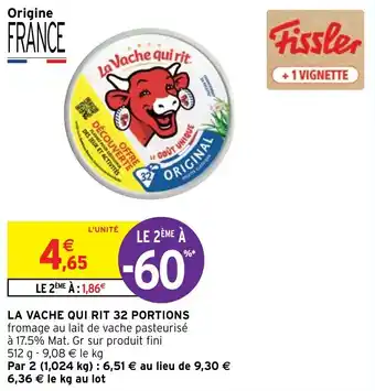 Intermarché Hyper LA VACHE QUI RIT 32 PORTIONS offre