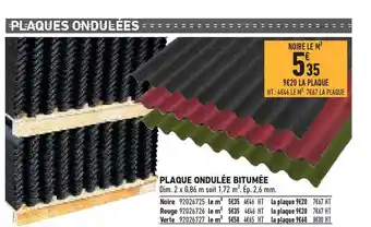 Brico Cash Plaque Ondulée Bitumée offre