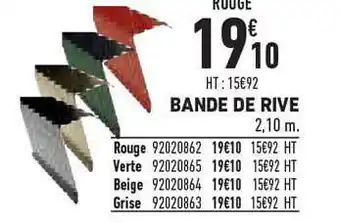 Brico Cash Bande De Rive offre