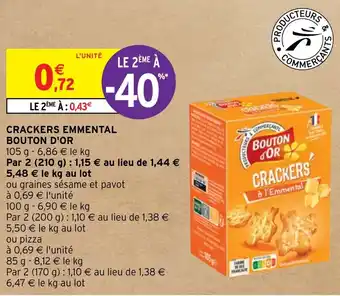 Intermarché Hyper CRACKERS EMMENTAL BOUTON D'OR offre