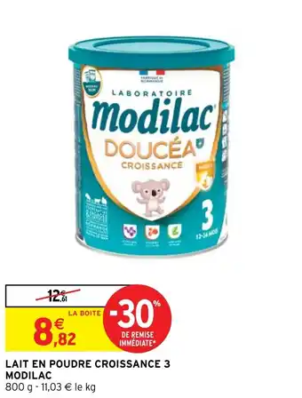 Intermarché Hyper LAIT EN POUDRE CROISSANCE 3 MODILAC offre