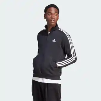Decathlon Sweat-shirt molleton zip 1/4 3 bandes essentials offre