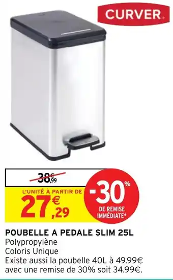 POUBELLE A PEDALE SLIM 25L