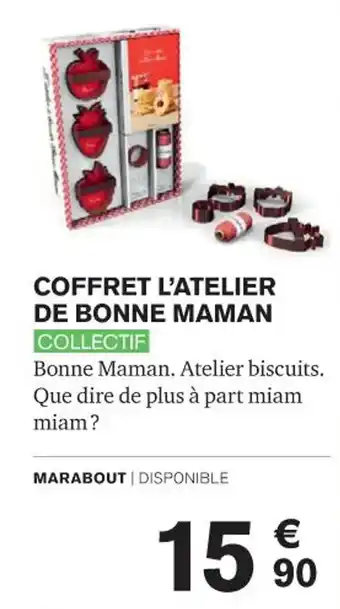 Carrefour COFFRET L'ATELIER DE BONNE MAMAN COLLECTIF offre