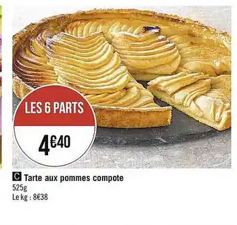 Casino Supermarchés Tarte Aux Pommes Compote offre