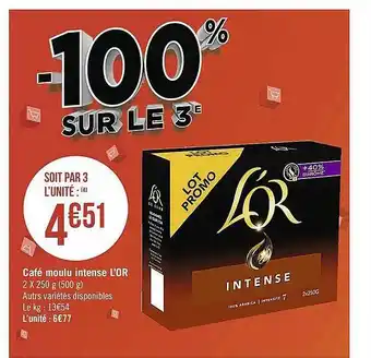 Casino Supermarchés Café Moulu Intense L'or offre