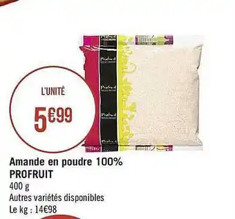 Casino Supermarchés Amande En Poudre 100% Profruit offre