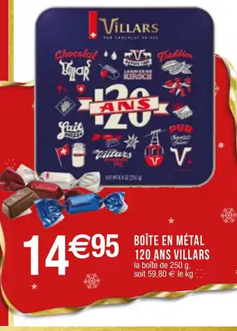 Migros BOÎTE EN MÉTAL 120 ANS VILLARS offre