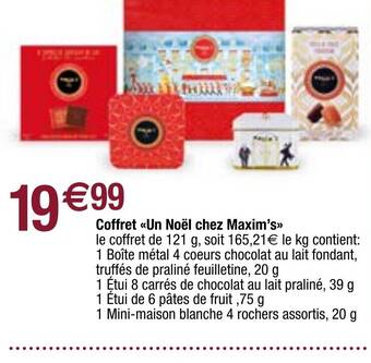 Migros Coffret un noel chez maxim offre