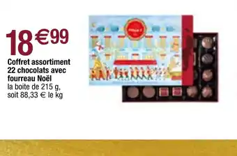 Migros Coffret assortiment 22 chocolats avec fourreau Noël offre