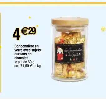 Bonbonnière en verre avec sujets