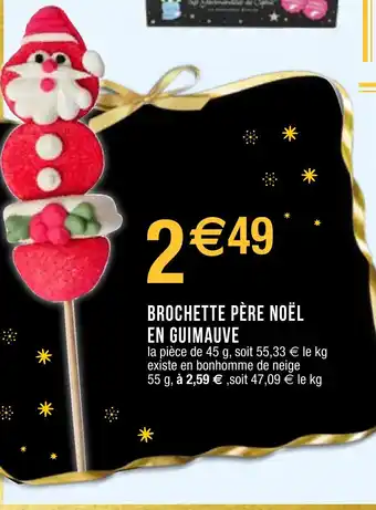 Migros BROCHETTE PÈRE NOËL EN GUIMAUVE offre