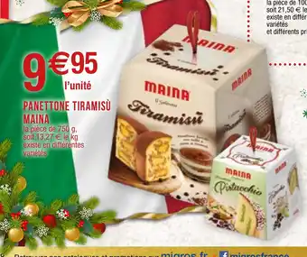 Migros PANETTONE TIRAMISÙ MAINA offre