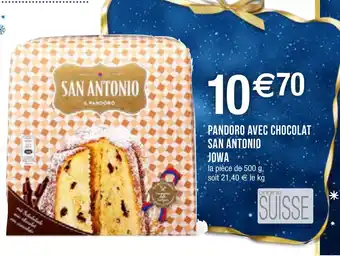 Migros PANDORO AVEC CHOCOLAT SAN ANTONIO offre