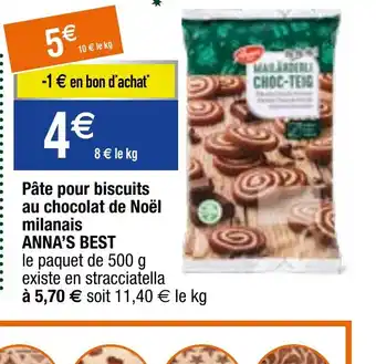 Migros Pâte pour biscuits au chocolat de Noël milanais ANNA'S BEST offre