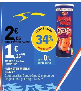 E.Leclerc "MONSTER MUNCH offre