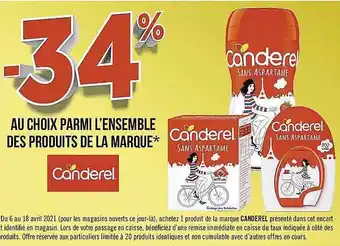 Casino Supermarchés Produits De La Marque Canderel offre