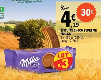 E.Leclerc BISCUITS CHOCO SUPRÊME "MILKA" offre