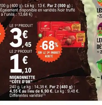 E.Leclerc MIGNONNETTE "CÔTE D'OR" offre