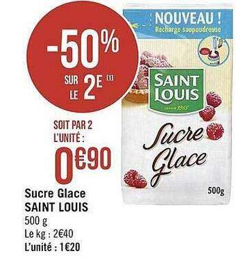Casino Supermarchés Sucre Glace Saint Louis offre