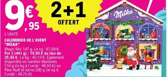 E.Leclerc CALENDRIER DE L'AVENT "MILKA" offre