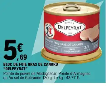 E.Leclerc BLOC DE FOIE GRAS DE CANARD offre