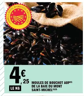 E.Leclerc MOULES DE BOUCHOT AOP DE LA BAIE DU MONT SAINT-MICHEL offre