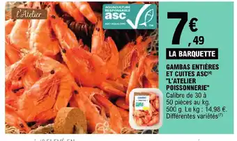 E.Leclerc Gambas entieres et cuites ASC offre