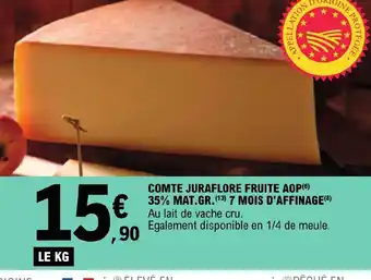 E.Leclerc COMTE JURAFLORE FRUITE AOP (6) 35% MAT.GR.7 MOIS D'AFFINAGE offre