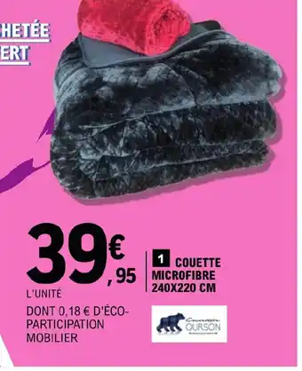 E.Leclerc 1 COUETTE MICROFIBRE offre