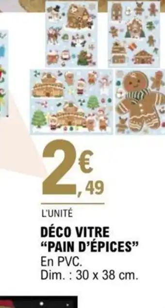 E.Leclerc DÉCO VITRE "PAIN D'ÉPICES" offre