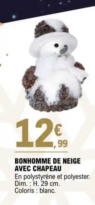 BONHOMME DE NEIGE AVEC CHAPEAU