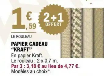 E.Leclerc PAPIER CADEAU "KRAFT" offre