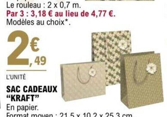 Sac discount kraft leclerc