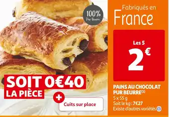 Auchan Supermarché Pains au chocolat pur beurre offre