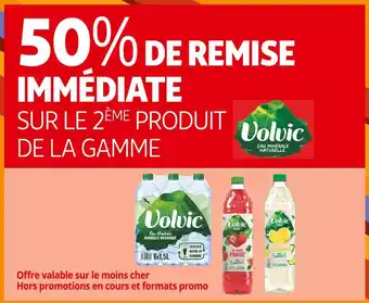 Auchan Supermarché Volvic 50% de remise immédiate sur le 2ème produit de la gamme volvic offre
