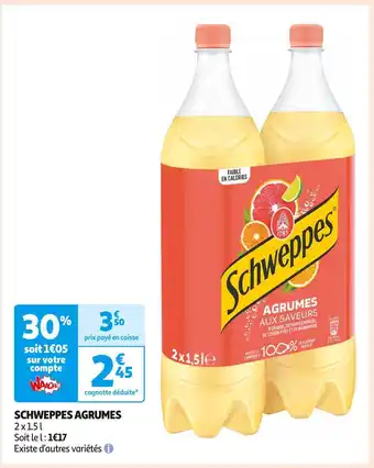 Auchan Supermarché Schweppes schweppes agrumes offre