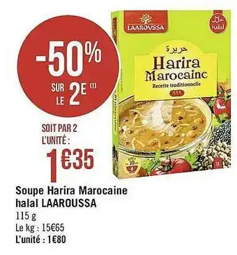 Casino Supermarchés Soupe Harira Marocaine Halal Laaroussa offre