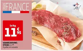 Auchan Supermarché Viande bovine : steak offre