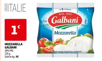 Auchan Supermarché Galbani mozzarella offre