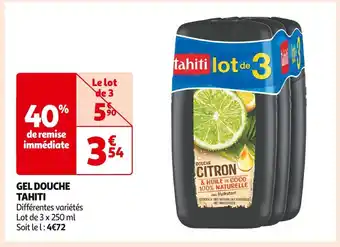 Auchan Supermarché Tahiti gel douche offre