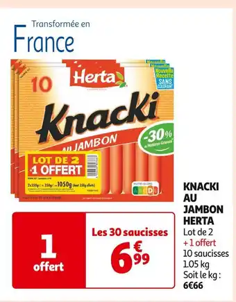 Auchan Supermarché Herta knacki au jambon offre