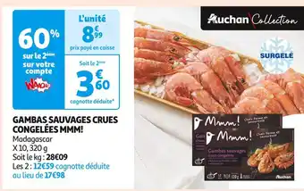 Mmm! gambas sauvages crues congelées